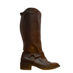 Gabriella Rocha Distressed Dark Brown Women’s Harness Buckle York Boots 8.5 EUC